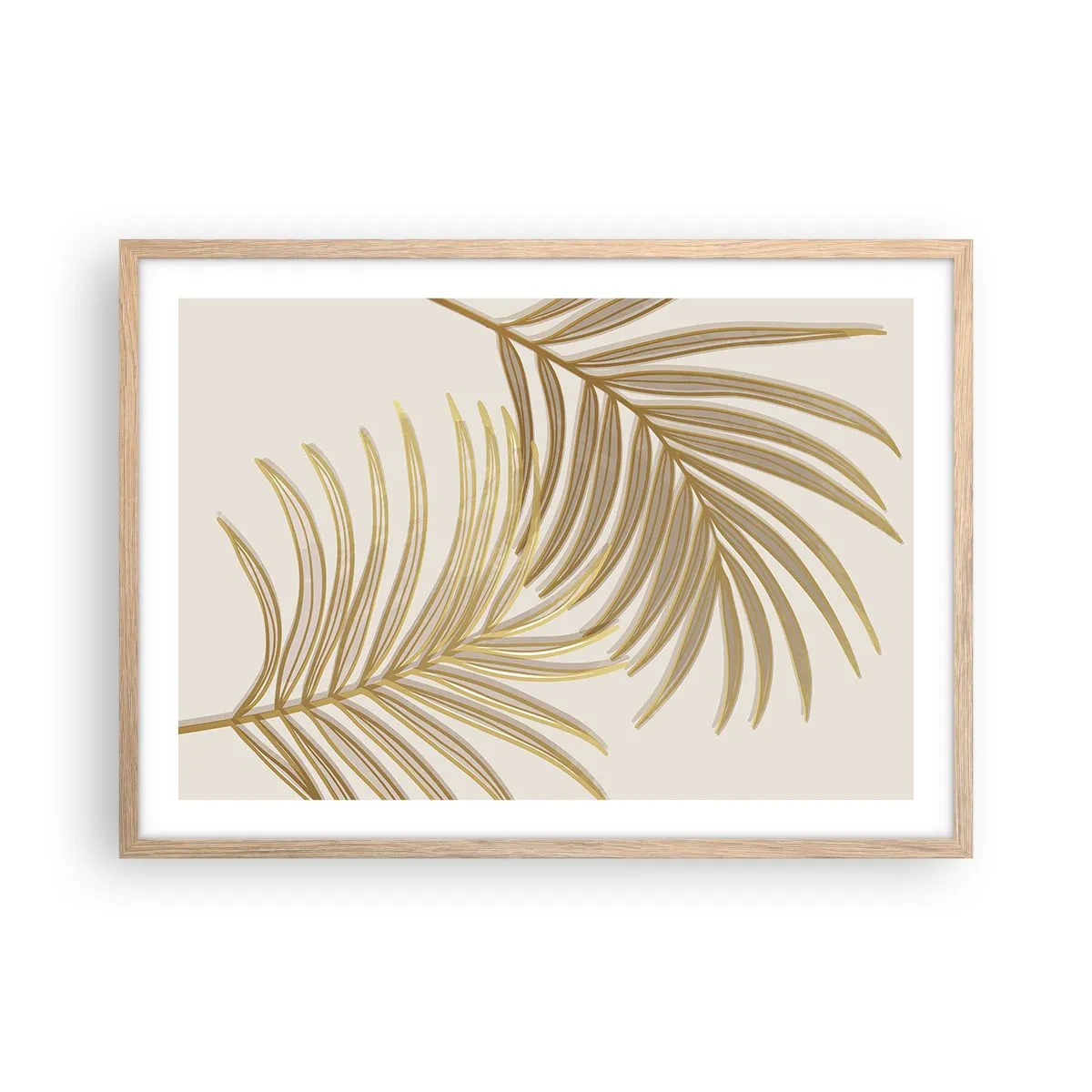 Een poster in een licht eiken lijst - Gouden Palm! - 70x50 cm