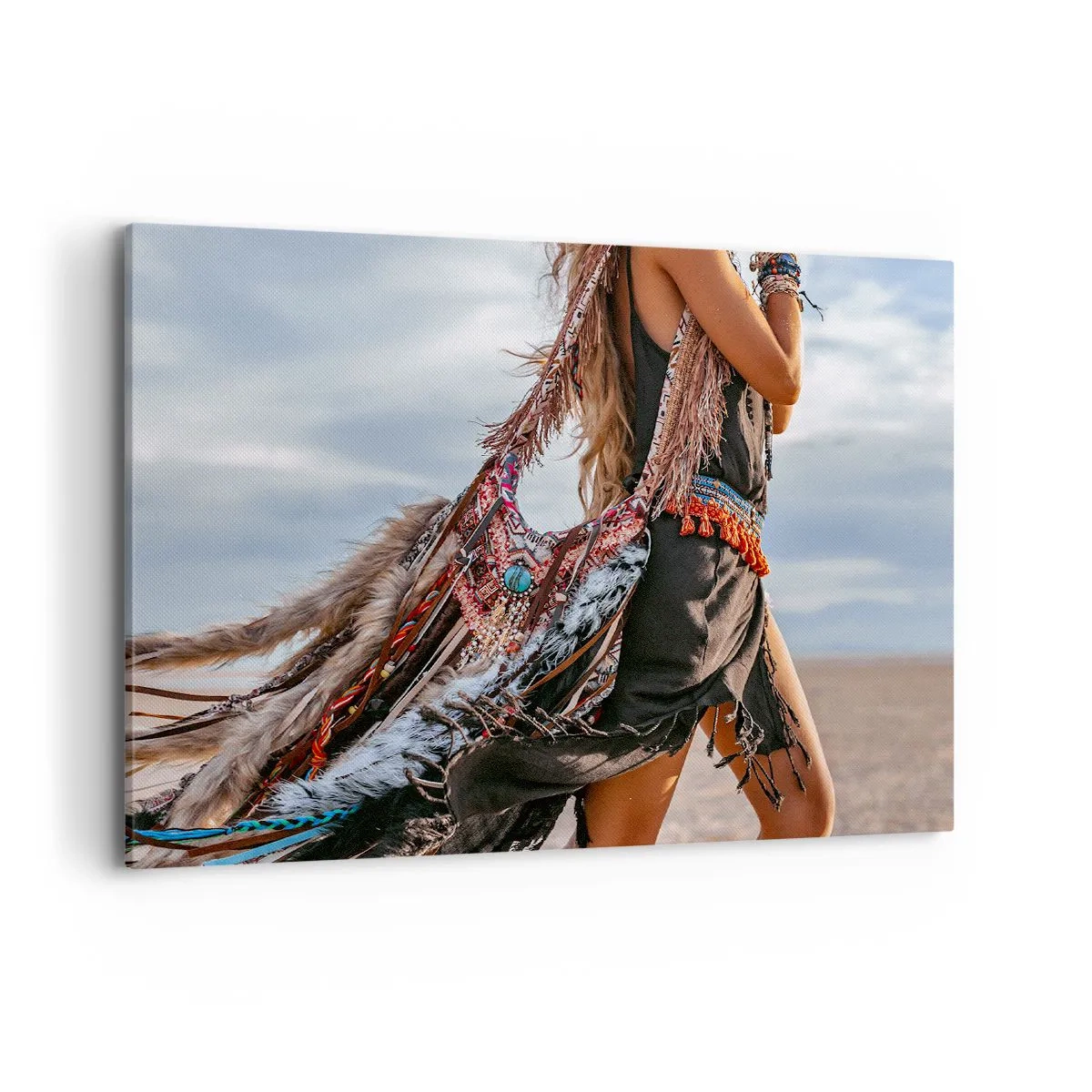 Schilderen op canvas - Het meisje van de sjamaan - 100x70 cm