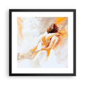 Poster in een zwarte lijst - In de lucht van nabijheid - 40x40 cm