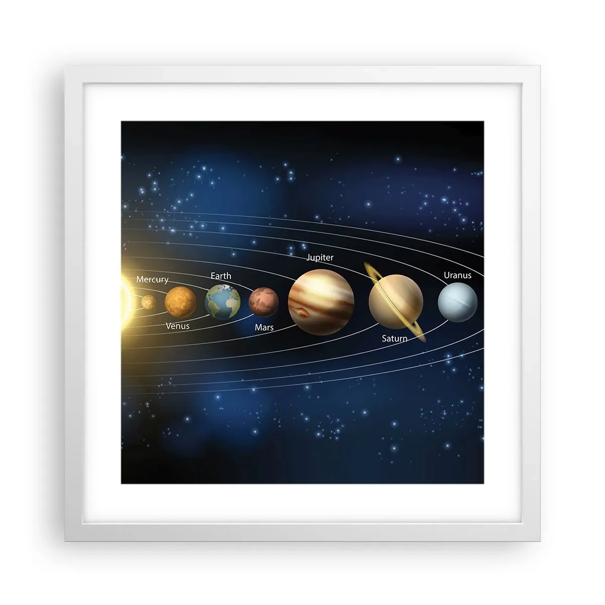 Poster in een witte lijst - Een van de tien - 40x40 cm