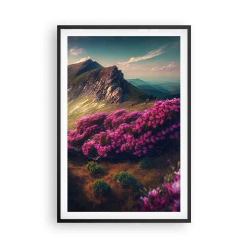 Poster in een zwarte lijst - Zomer in de bergen - 61x91 cm