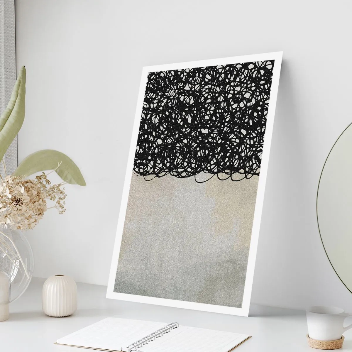 Poster - Turbulente abstractie - 40x50 cm