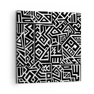 Schilderen op canvas - Pre-Columbiaanse compositie - 60x60 cm