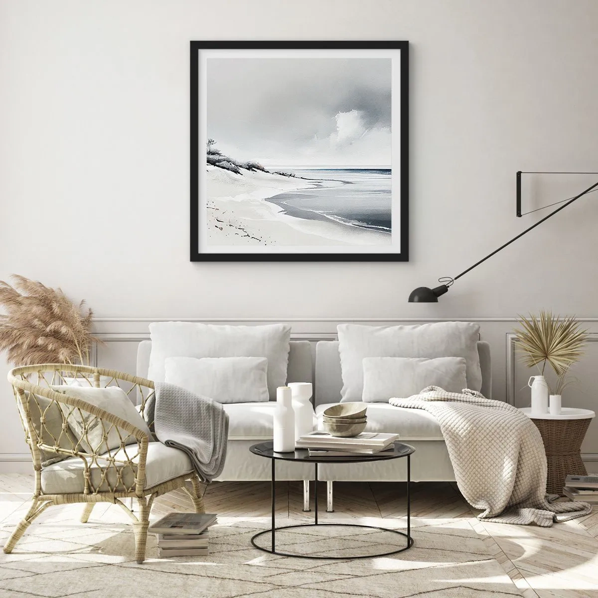 Poster in een zwarte lijst - Voor altijd samen - 60x60 cm