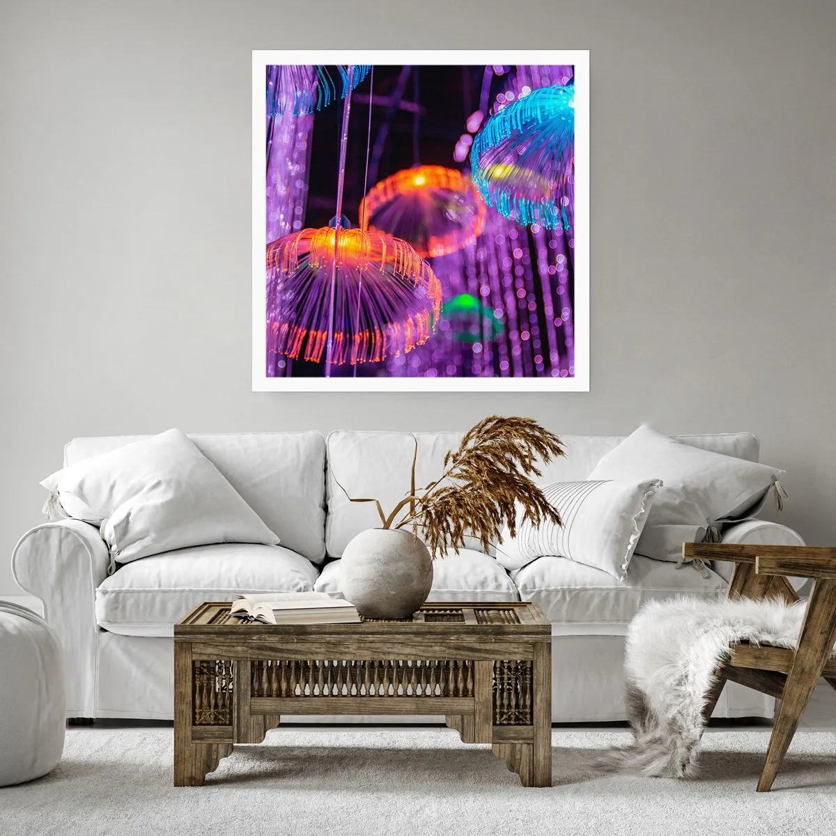 Poster - Lichte fontein - 30x30 cm