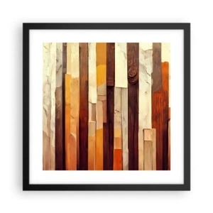 Poster in een zwarte lijst - Anthem van de bosbomen - 40x40 cm