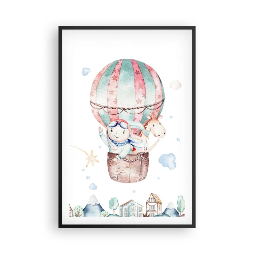Poster in een zwarte lijst - We zijn zo terug! - 61x91 cm
