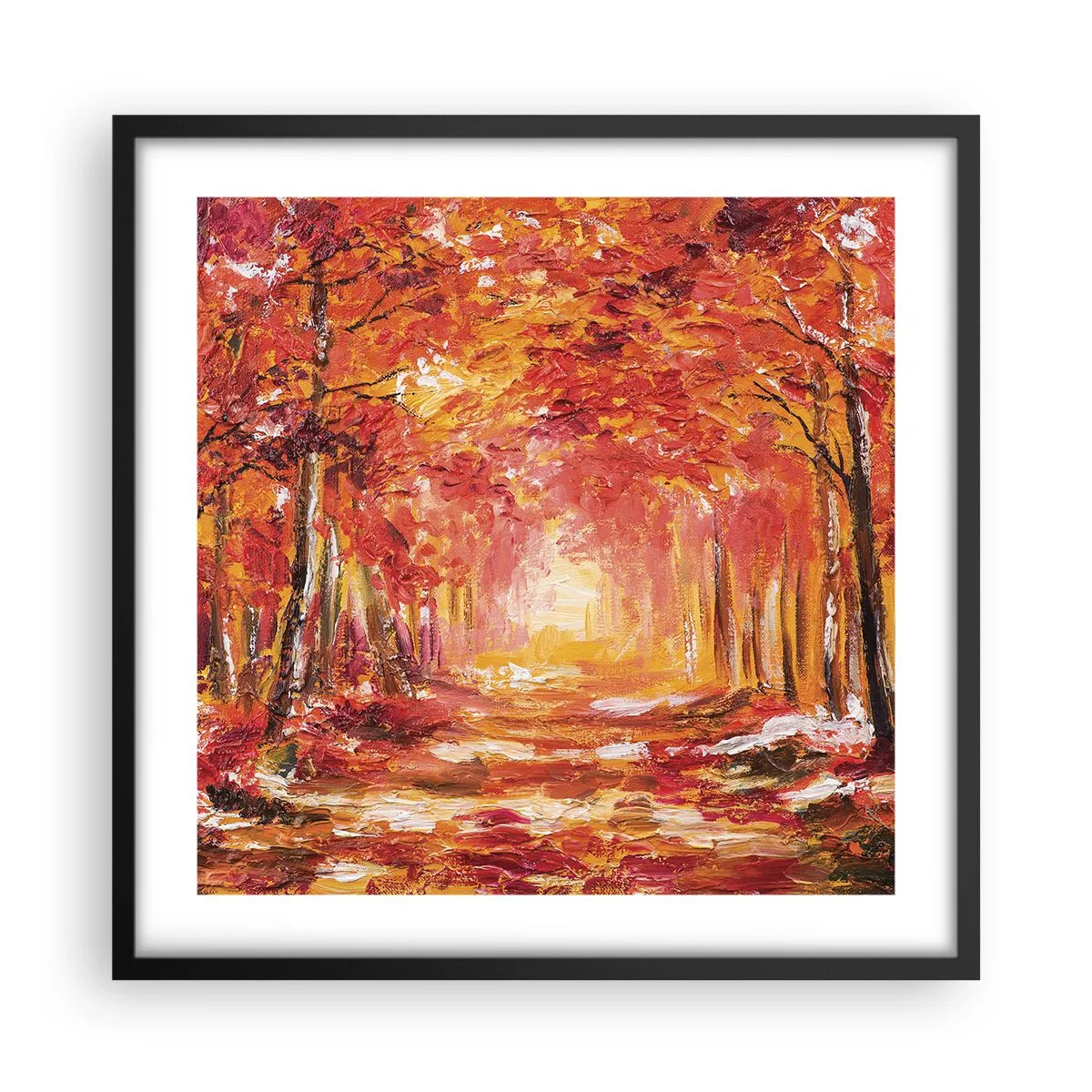 Poster in een zwarte lijst - Koperen bos - 50x50 cm