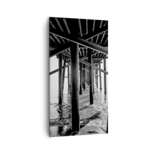 Schilderen op canvas - Strand schuilplaats - 55x100 cm