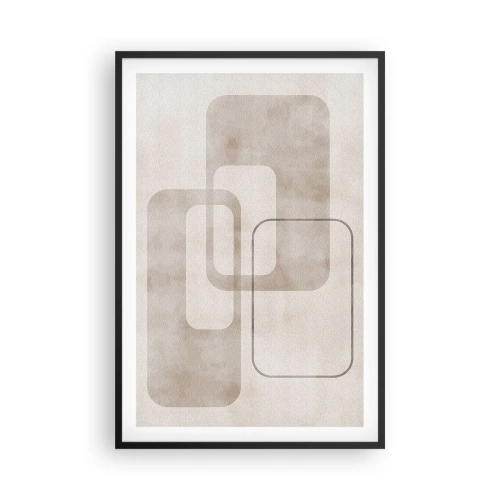 Poster in een zwarte lijst - Geometrische voeg - 61x91 cm