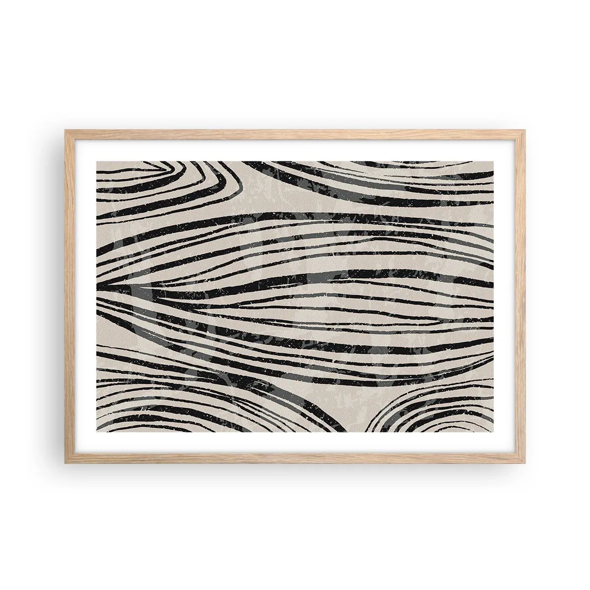 Een poster in een licht eiken lijst - Lijnoverstromingsvlakte - 70x50 cm
