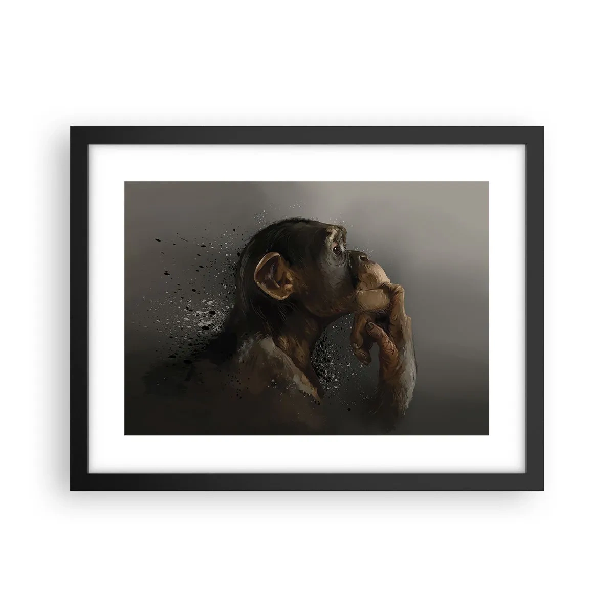 Poster in een zwarte lijst - Zeker een denker - 40x30 cm