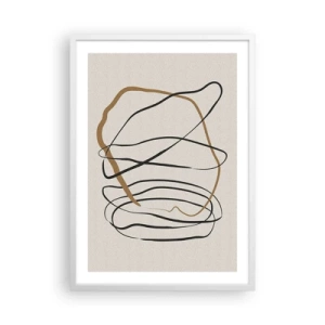 Poster in een witte lijst - Compositie – loopdans - 50x70 cm