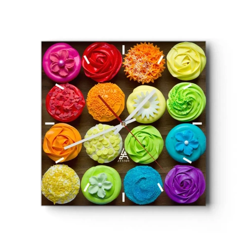 Wandklok - Klok - Elk anders - allemaal lekker - 40x40 cm