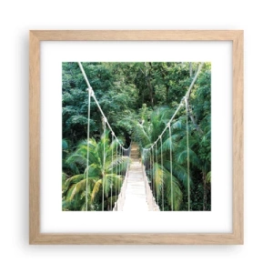 Een poster in een licht eiken lijst - Welkom in de jungle! - 30x30 cm
