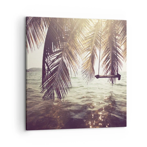 Schilderen op canvas - Je kunt naar believen in de wolken slingeren - 50x50 cm