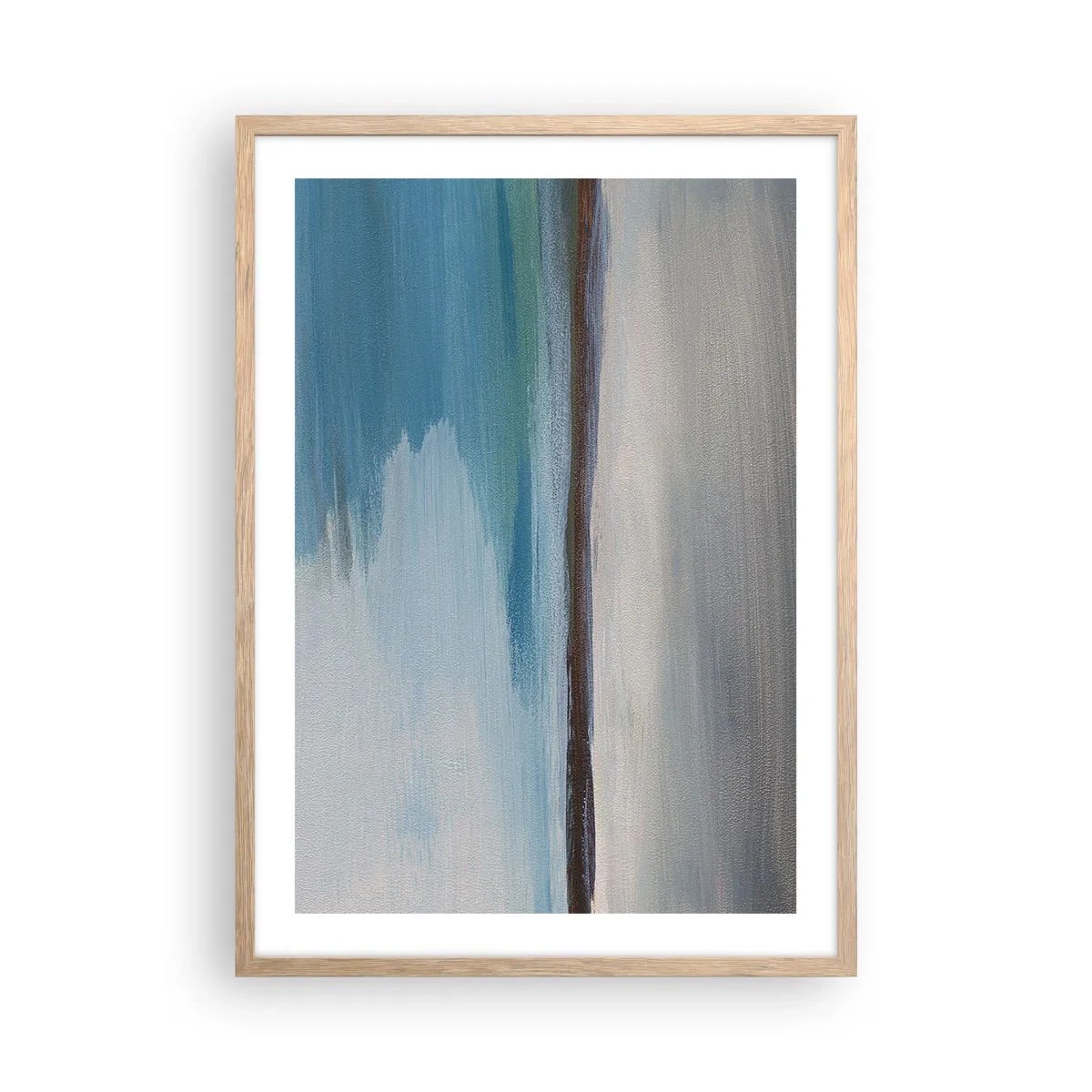 Een poster in een licht eiken lijst - Horizontaal landschap - 50x70 cm