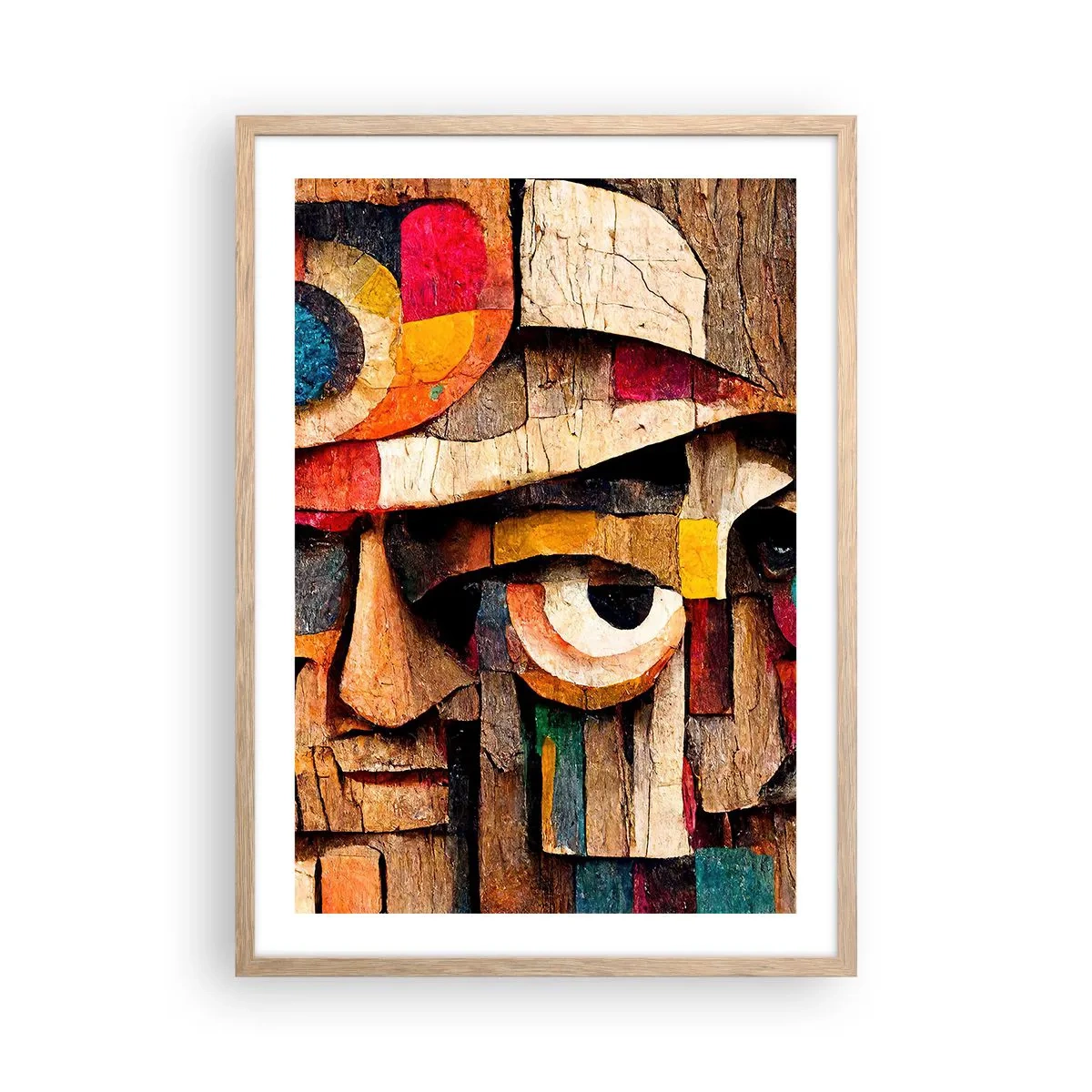 Een poster in een licht eiken lijst - Ik zie je… - 50x70 cm