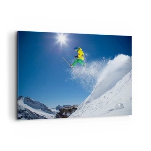 Schilderen op canvas - Dansend met de bergen - 100x70 cm