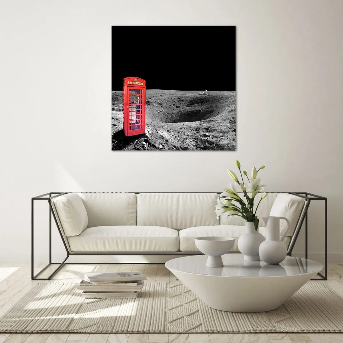 Schilderen op glas - Een kosmische grap - 50x50 cm