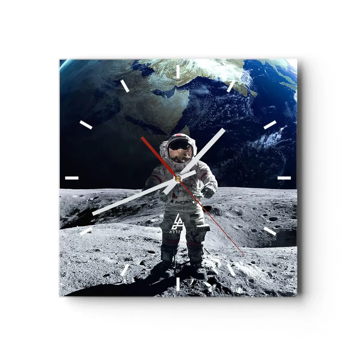 Wandklok - Klok - Groetjes van de maan - 30x30 cm