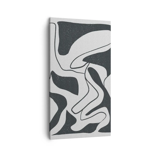 Schilderen op canvas - Abstract doolhofplezier - 45x80 cm