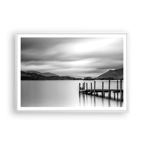 Poster in een witte lijst - Zachtheid en kracht - 100x70 cm