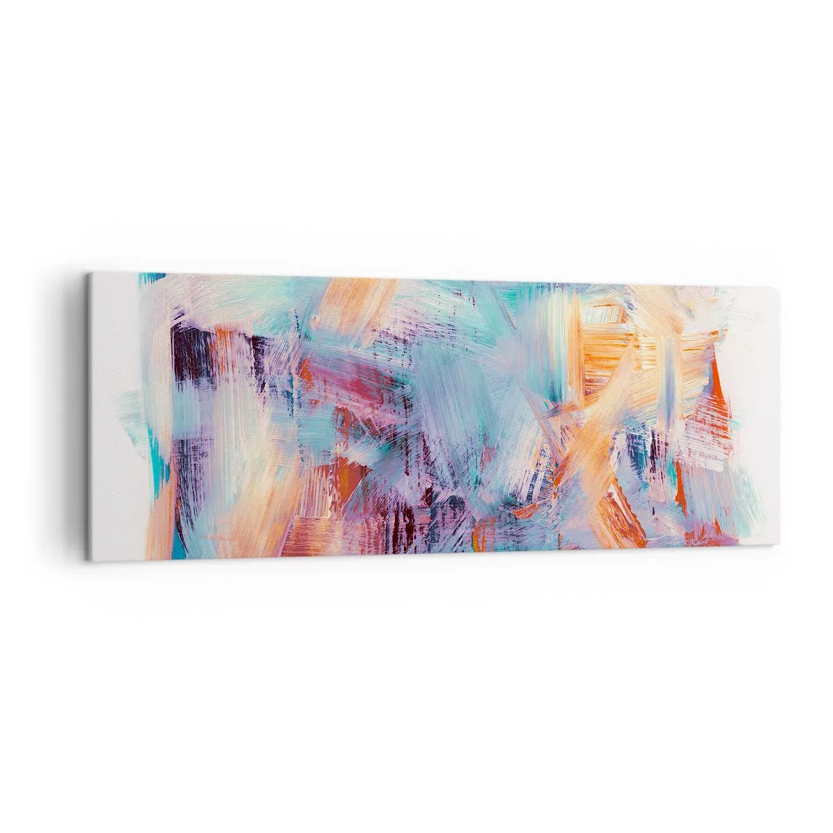 Schilderen op canvas - Een kleurrijke puinhoop - 140x50 cm