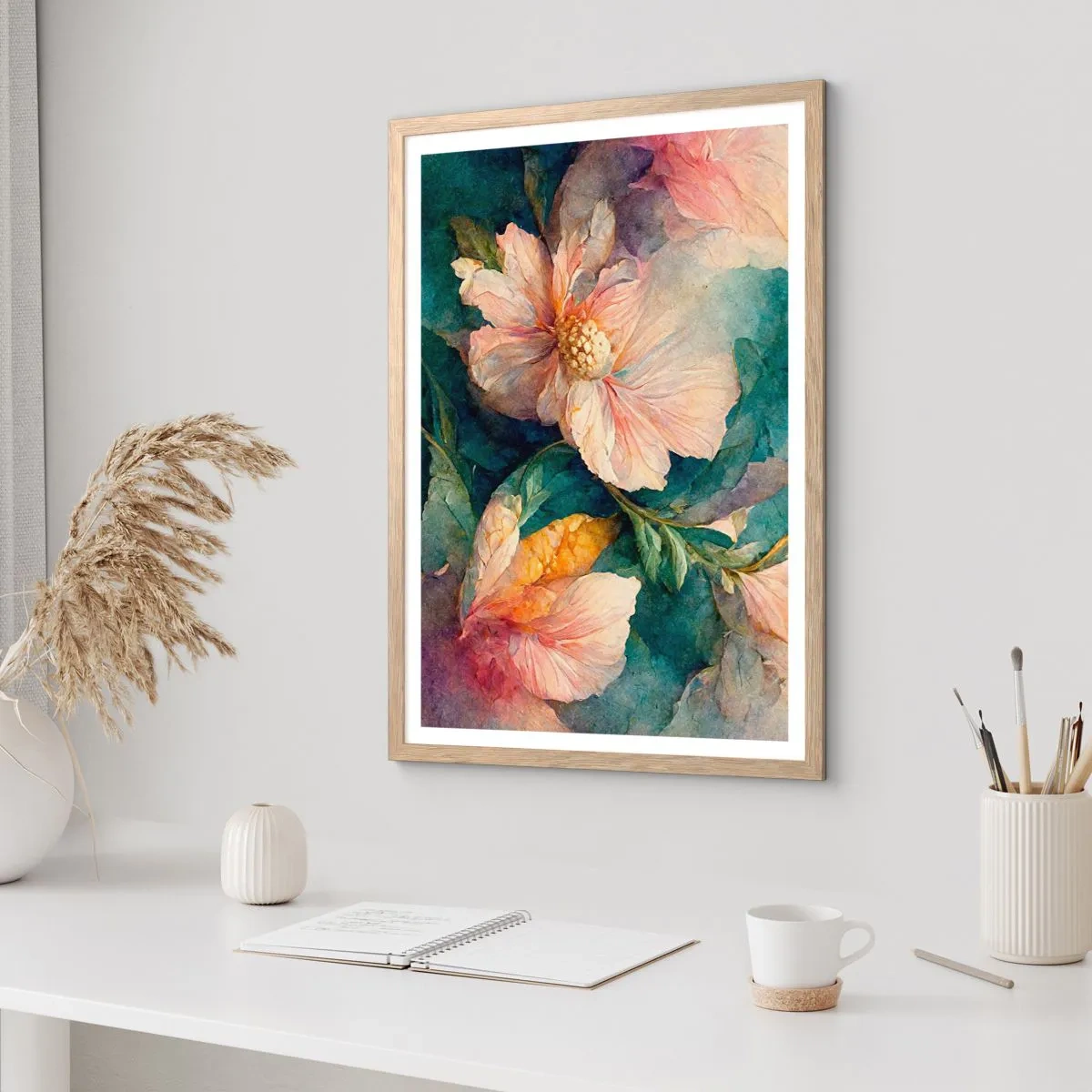 Een poster in een licht eiken lijst - Gewoon subtiliteit - 70x100 cm