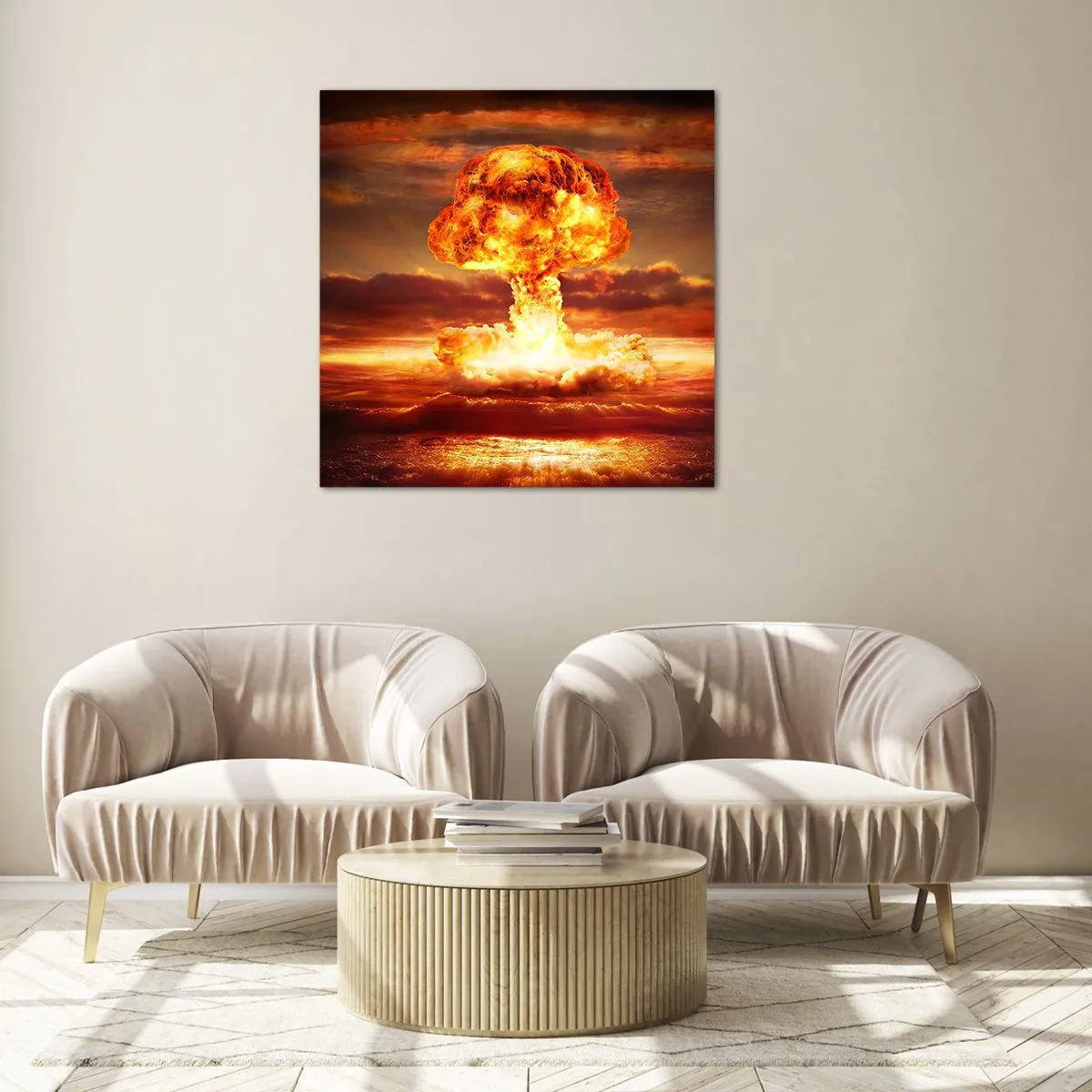 Schilderen op glas - En het einde zal komen - 60x60 cm