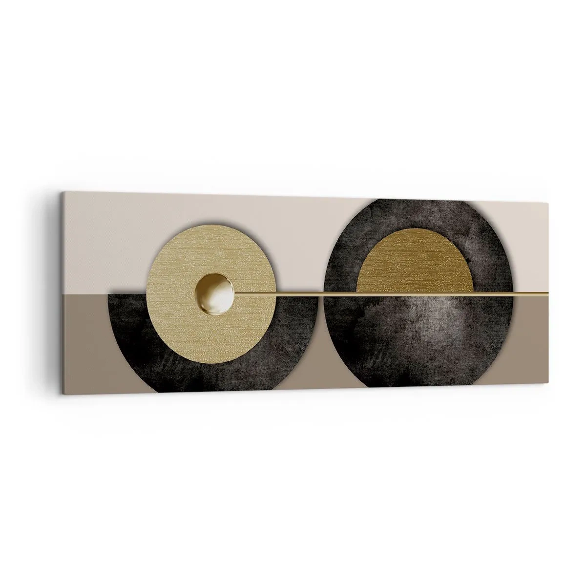 Schilderen op canvas - Variaties rond de cirkel - 140x50 cm