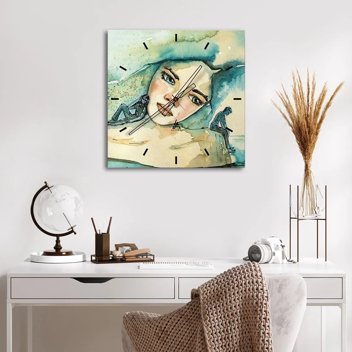 Wandklok - Klok - Ben ik blauw? - 30x30 cm