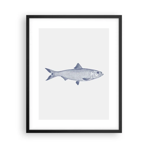 Poster in een zwarte lijst - Groeten uit de noordelijke zeeën - 40x50 cm