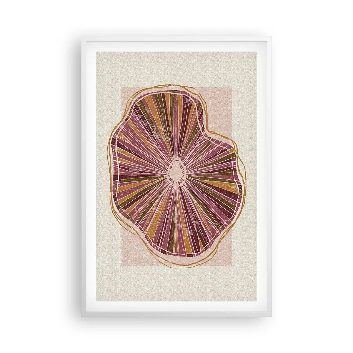Poster in een witte lijst - Stralende abstractie - 61x91 cm