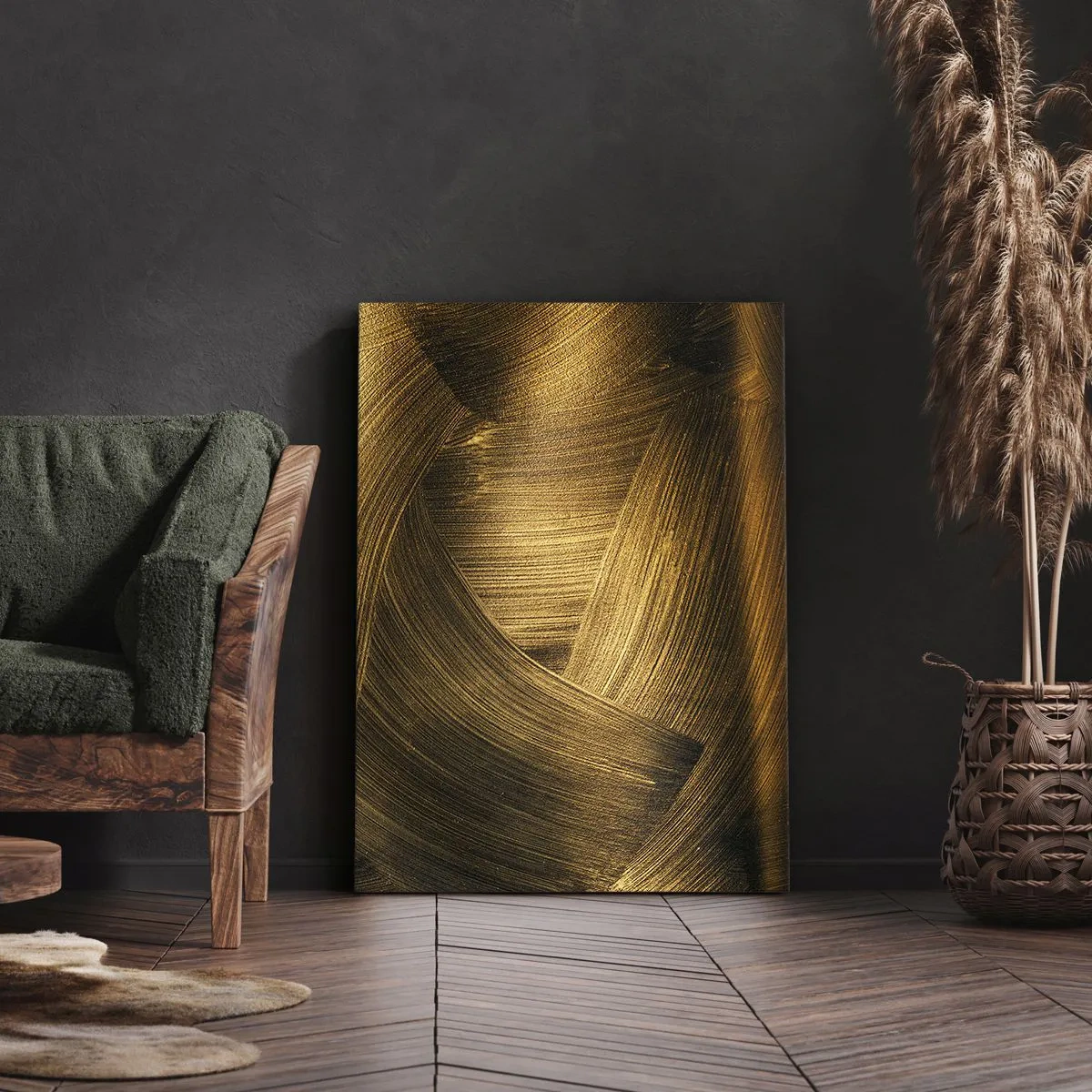 Schilderen op canvas - In een gouden doolhof - 65x120 cm