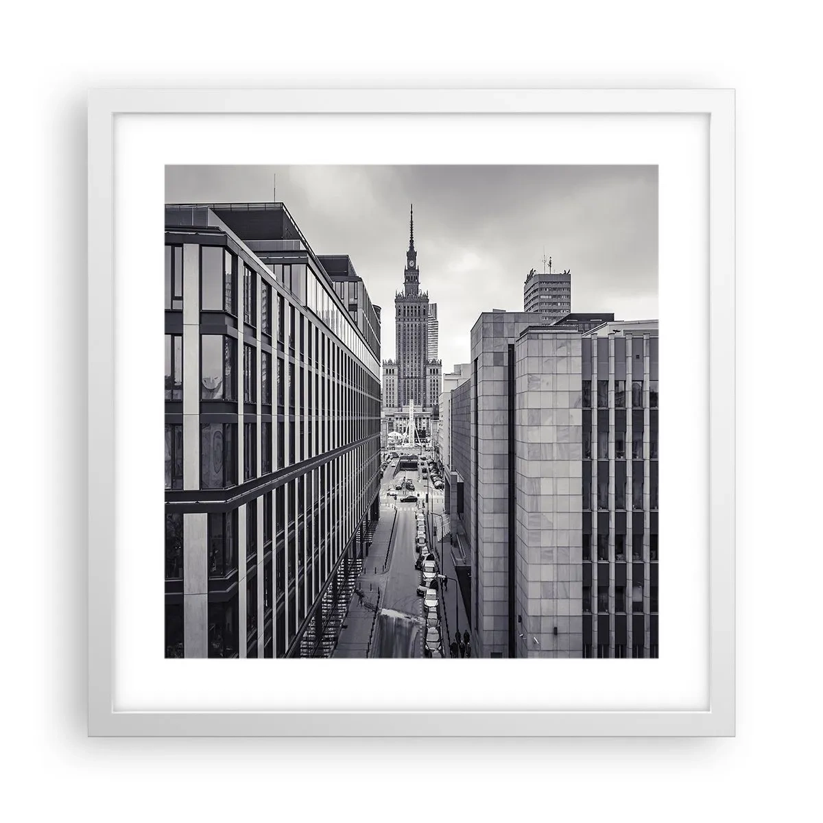 Poster in een witte lijst - Warschau vallei - 40x40 cm
