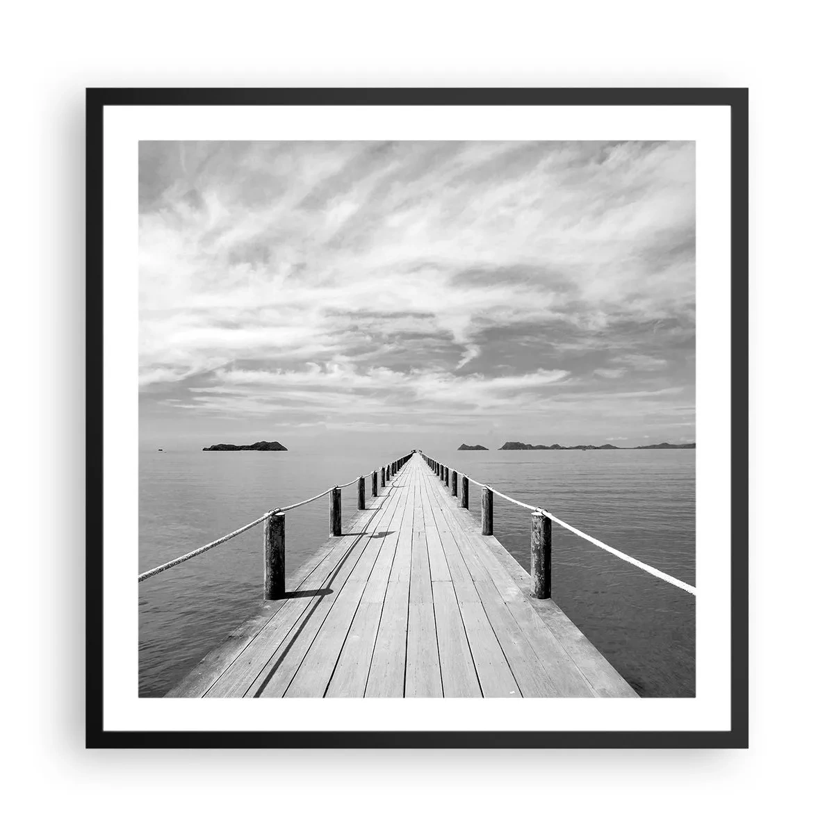 Poster in een zwarte lijst - Of misschien een reis... - 60x60 cm