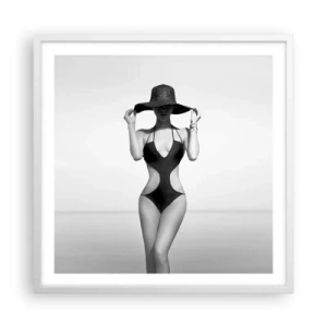 Poster in een witte lijst - Mijn naam is: Elegantie - 60x60 cm