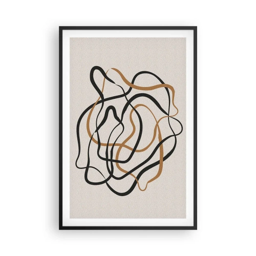 Poster in een zwarte lijst - Alles ging mis - 61x91 cm