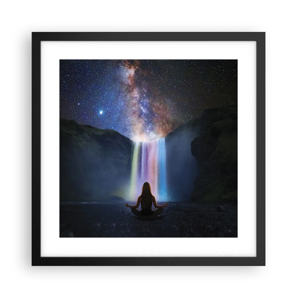 Poster in een zwarte lijst - Absolute harmonie - 40x40 cm