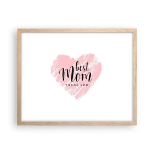 Een poster in een licht eiken lijst - Altijd het juiste moment - 50x40 cm