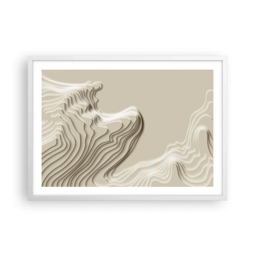 Poster in een witte lijst - Kunst topografie - 70x50 cm