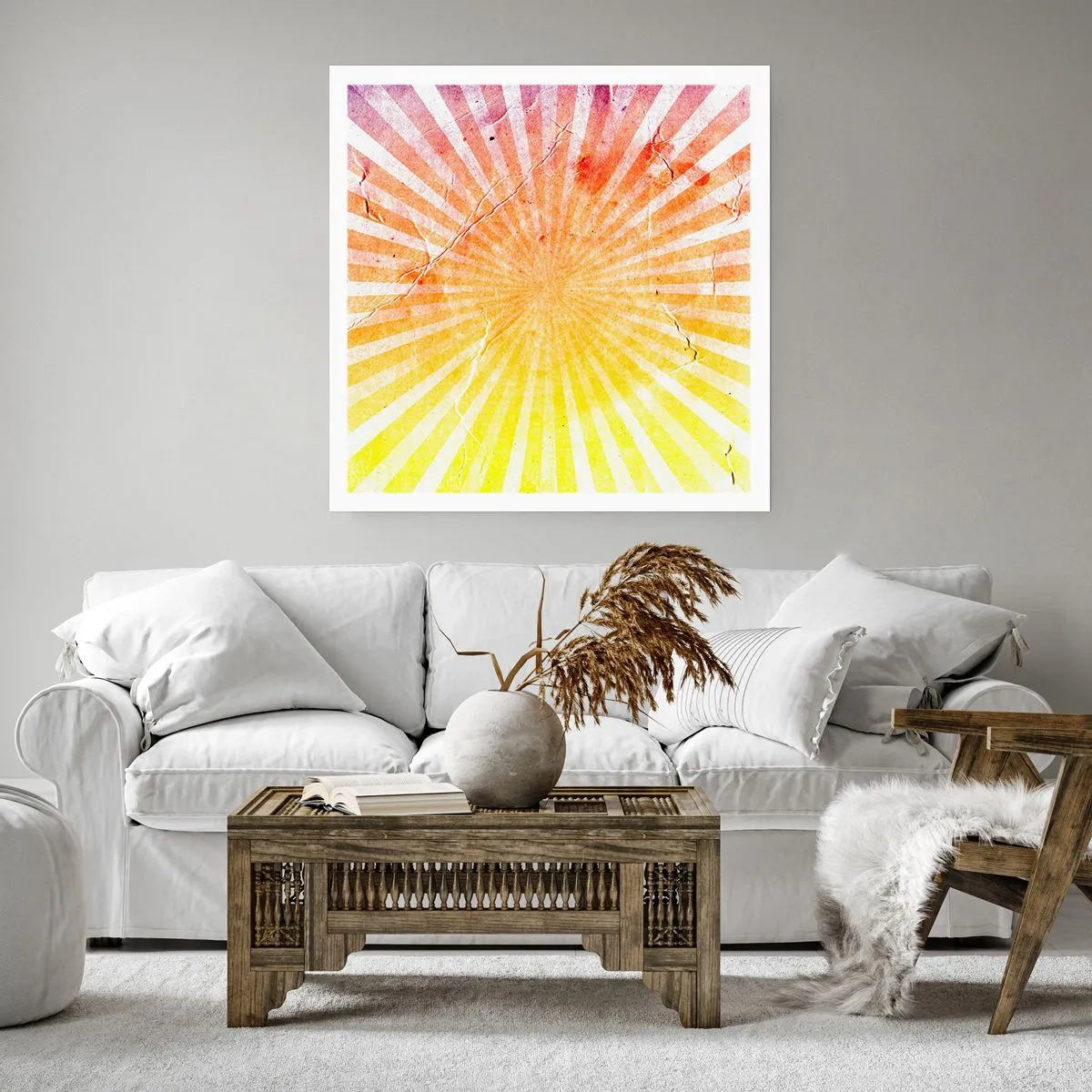 Poster - Zonsopgangen en zonsondergangen - 40x40 cm