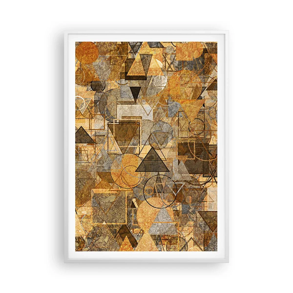 Poster in een witte lijst - De wereld in vorm - 70x100 cm