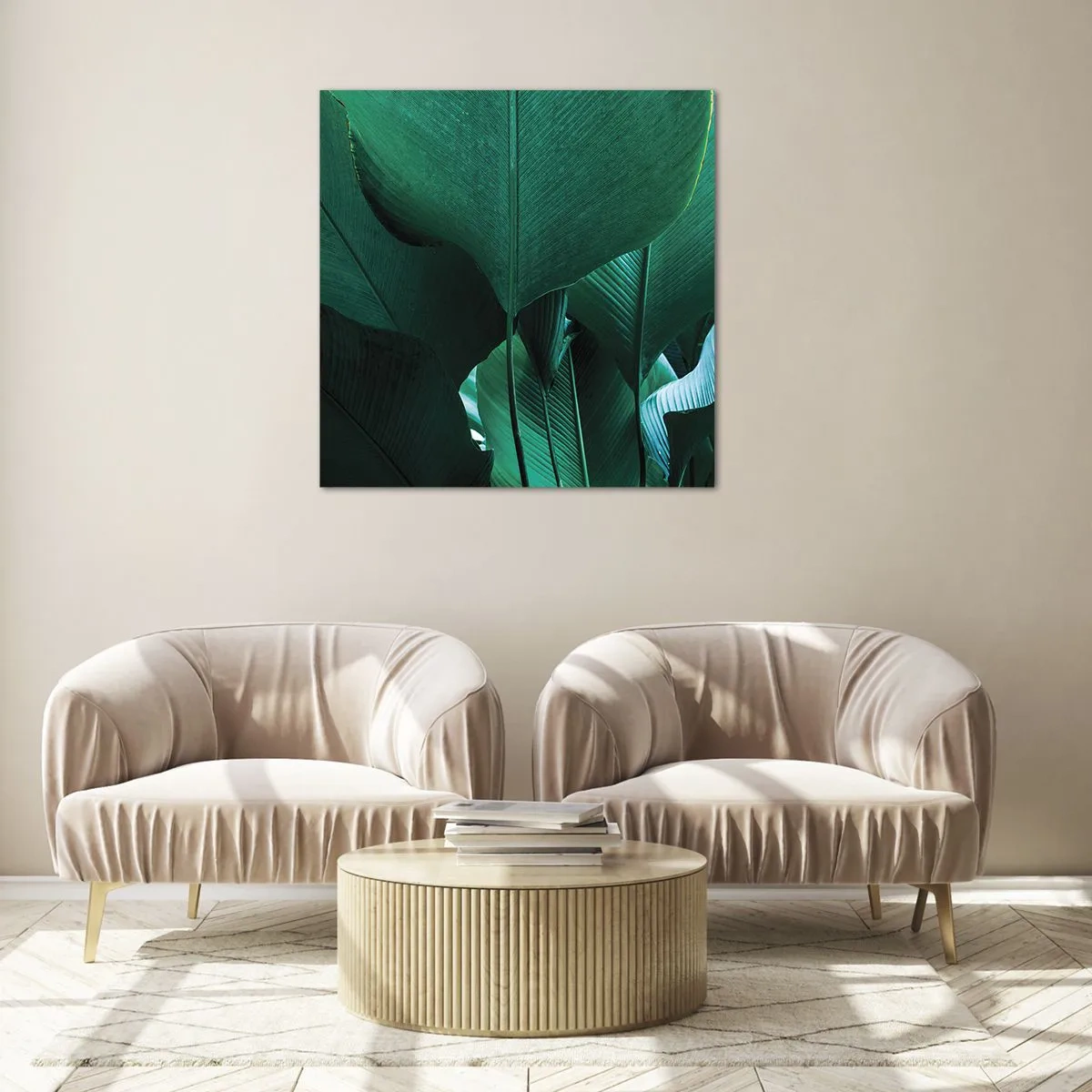 Schilderen op glas - Naar het licht gekeerd - 70x70 cm