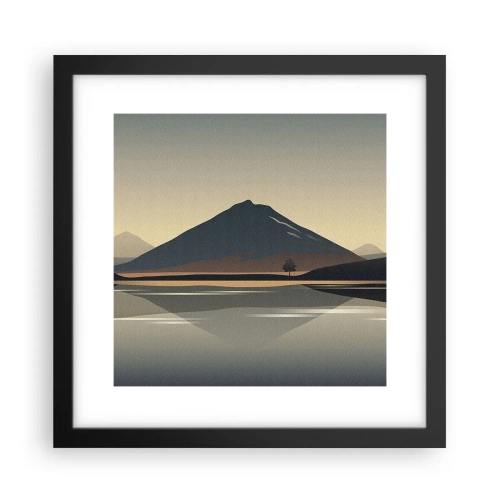Poster in een zwarte lijst - Spiegelreflectie - 30x30 cm
