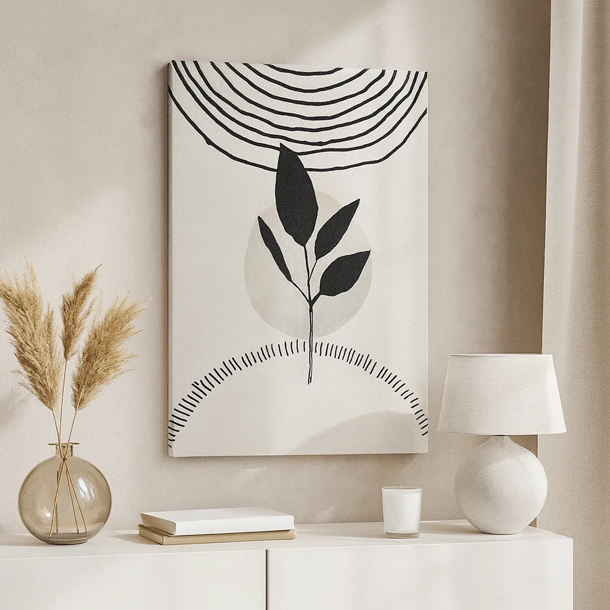 Schilderen op canvas - Compositie: natuurrituelen - 50x70 cm