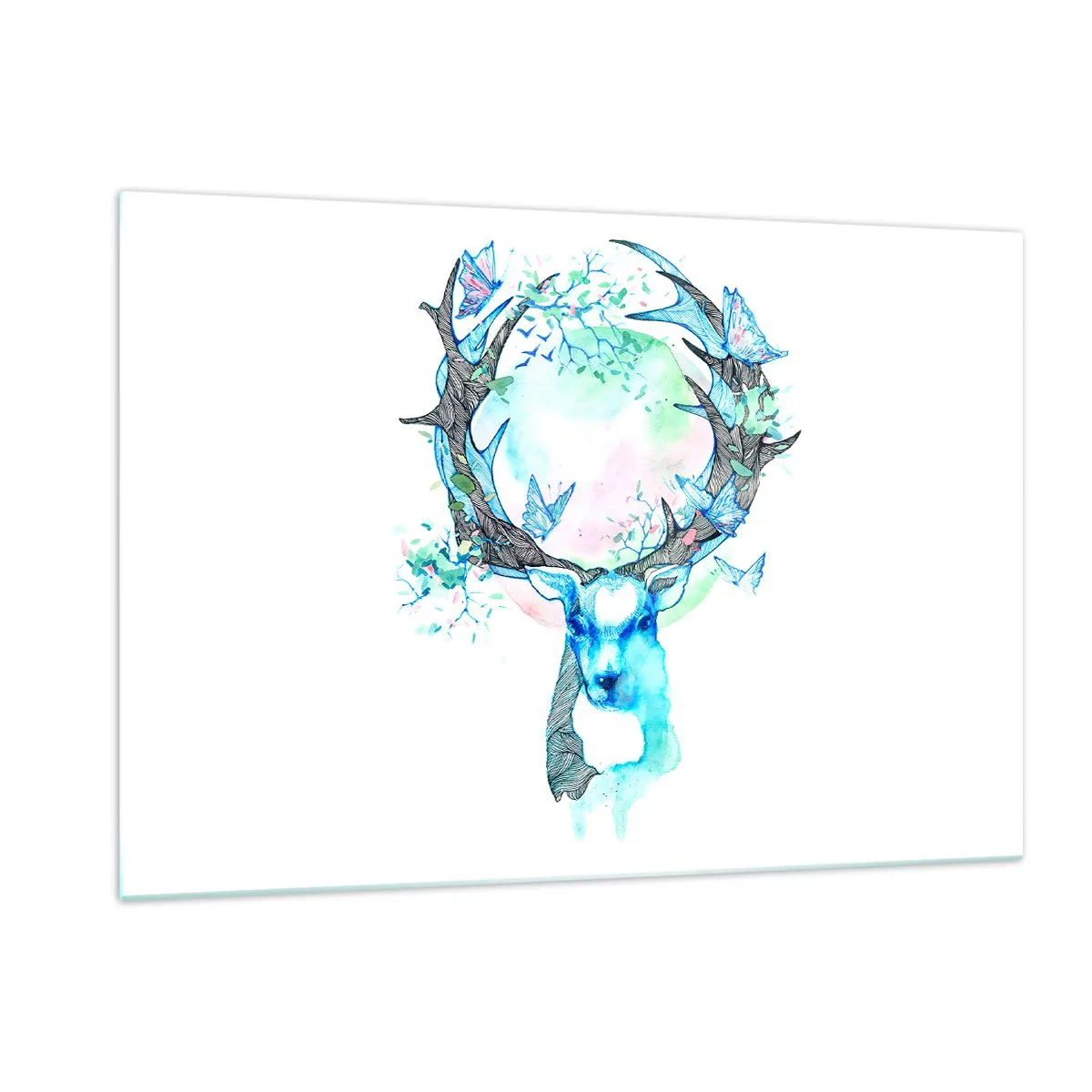 Schilderen op glas - De kracht en delicatesse van de natuur - 120x80 cm