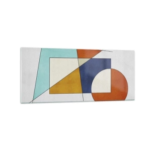 Schilderen op glas - Abstractie: modernistisch plezier - 120x50 cm