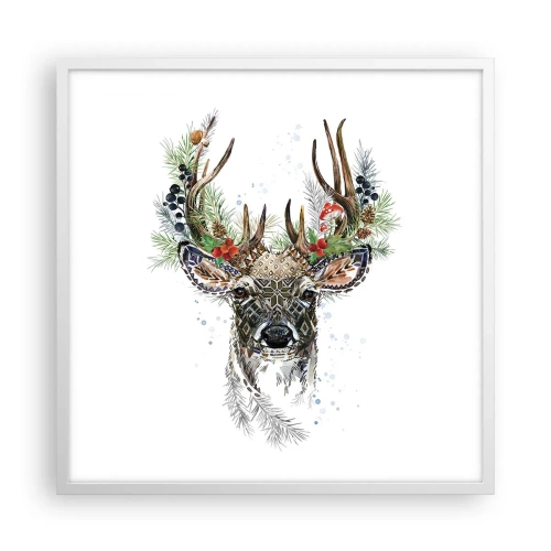 Poster in een witte lijst - In een feestelijk gewaad - 60x60 cm